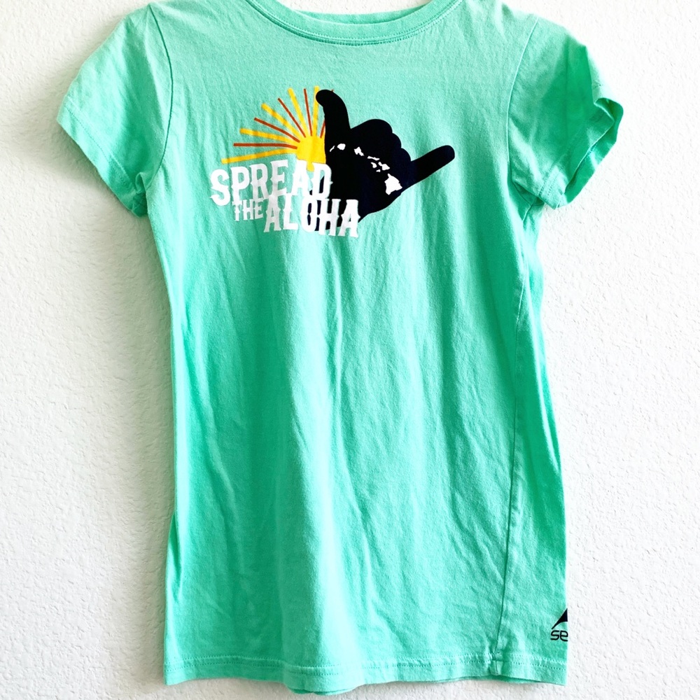 ARTIST MADE ALOHA t-shirt graphic tee top shirt S